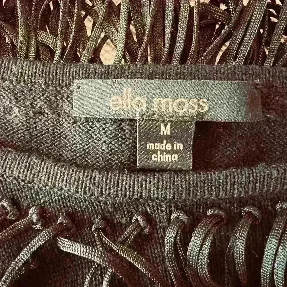 Ella Moss Cashmere Blend Fringe Pullover Sweater - Picture 7 of 11